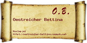 Oestreicher Bettina névjegykártya